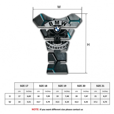 BMW Motorrad Tank Fuse 3D Design with Skull Logo Style 