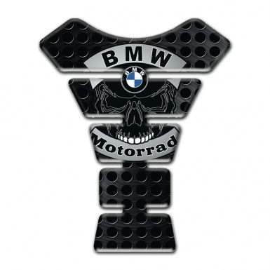 BMW Tank Guard Pads Perforated base Skull Logo 