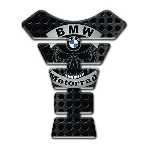 BMW Tank Guard Pads Perforated base Skull Logo 