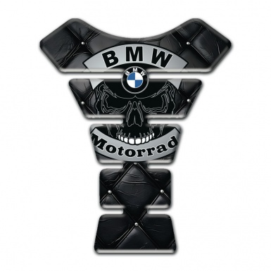 BMW Motorrad Tank Pad Protector Black Leather effect with Skull Logo Style 