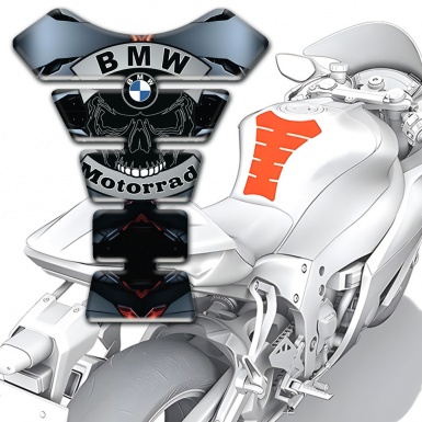 BMW Motorrad High End Tank Protector with Skull Logo Design 