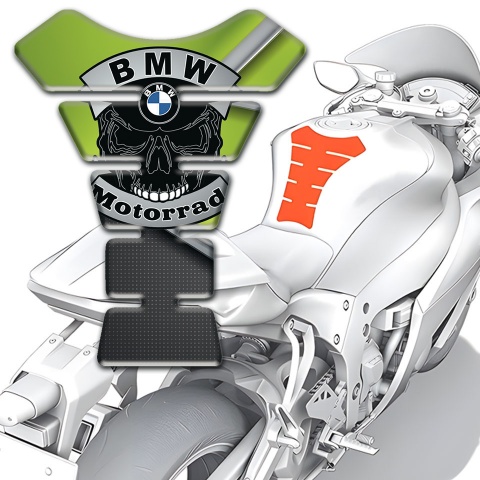 BMW Motorrad Motorbike Tank Pad Light Green Nuance 
