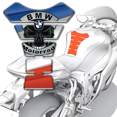 BMW Motorrad Tank Fuse Colorful base Skull logo 