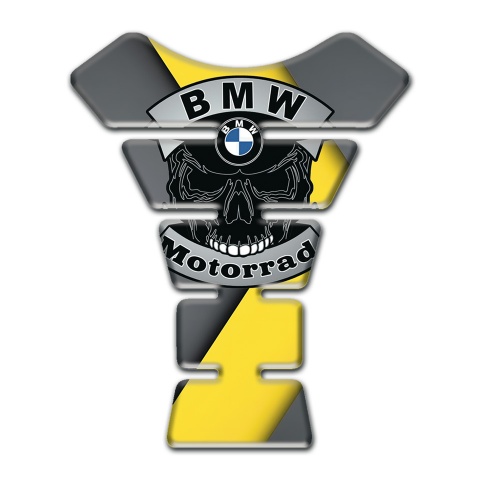 BMW Motorrad Tank Fuse Yellow Grey Color base Skull Logo 
