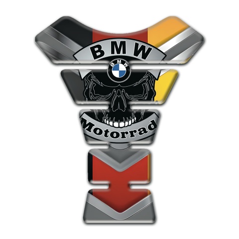 BMW Motorrad Tank Fuse Multicolored background and Skull Logo 