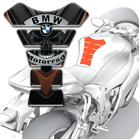 BMW Motorrad Motorbike Tank Pad Brown Nuance decoration skull Logo 