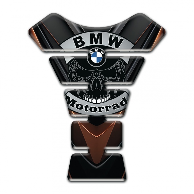 BMW Motorrad Motorbike Tank Pad Brown Nuance decoration skull Logo 