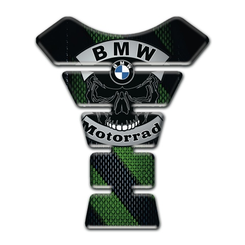 BMW Motorrad Anti Slip Sticker Green Black Base Skull Logo 