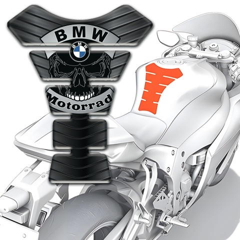 BMW Tank Pad Protector  dark Design with Skull Logo 