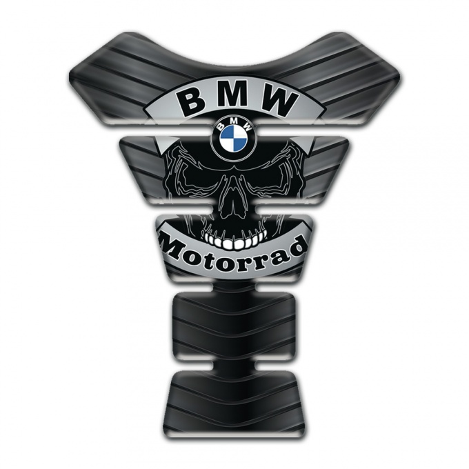 BMW Tank Pad Protector  dark Design with Skull Logo 