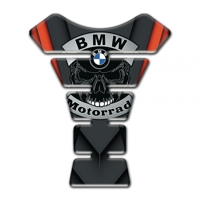 BMW Motorrad Motorcycle Anti Slip Sticker Tank Protector Skull Logo Design 