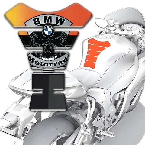 BMW Motorrad Motorbike Tank Pad Center Silicone Sticker 