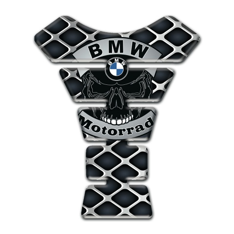 BMW Motorrad Tank Pad Protector Grid Effect with Skull Logo 