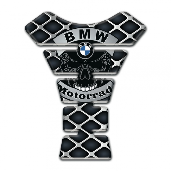 BMW Motorrad Tank Pad Protector Grid Effect with Skull Logo 