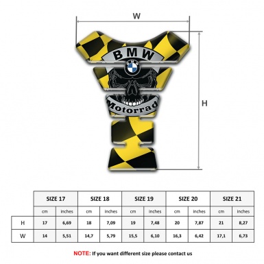 BMW Motorrad Tank Protector Yellow Black Figures design 