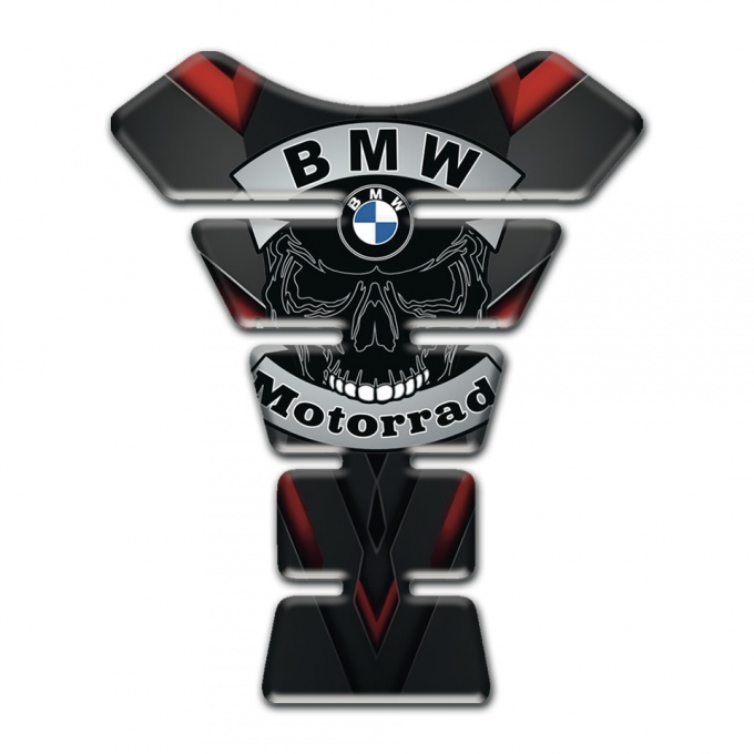 BMW Tank Fuse Anti Slip Sticker Motorrad Edition Skull Logo Style 