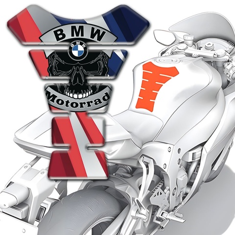 BMW Motorrad Motorbike Tank Pad Different Red Nuance Style 