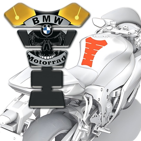 BMW Tank Fuse Motorrad Edition Yellow Black Background 