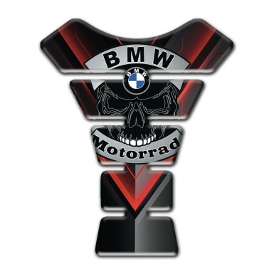 BMW Motorbike Tank Pad Motorrad Style Skull Logo Version 