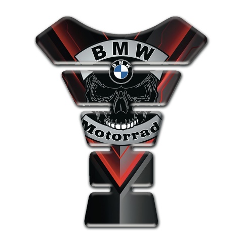 BMW Motorbike Tank Pad Motorrad Style Skull Logo Version 