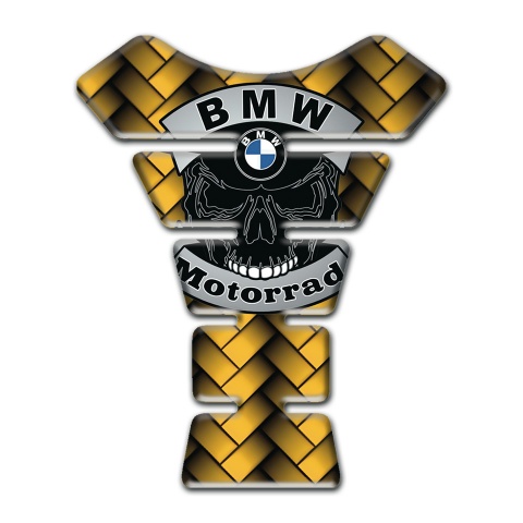 BMW Tank Fuse Motorrad Style Yellow Fish Bone Design