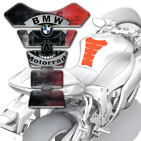 BMW Tank Guard Pads Motorrad Style Red Black Painting Design 