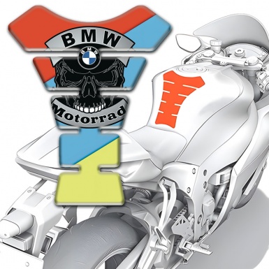 BMW Motorbike Tank Pad Motorrad Style Sky Blue nuance base 