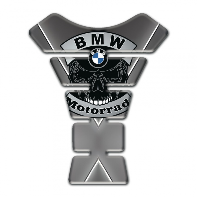 BMW Tank Protector Motorrad Style Grey Base with X Shape Lines 