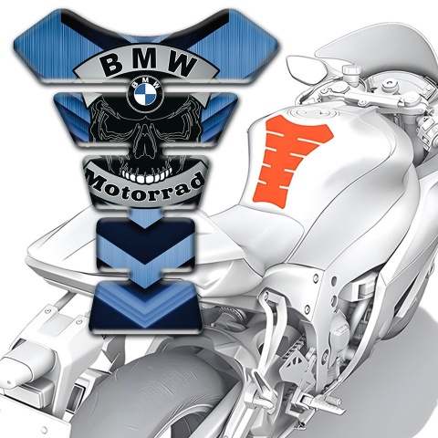 BMW Motorbike Tank Pad Motorrad Style Blue V Shape Patterns Design 