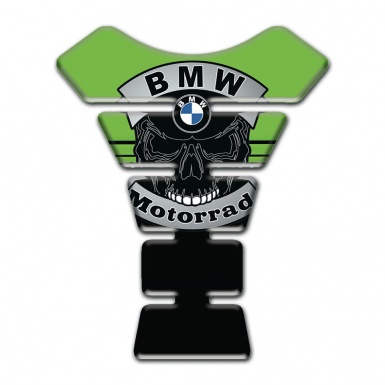 BMW Tank Protector Green Black Base with Skull Logo Motorrad edition 