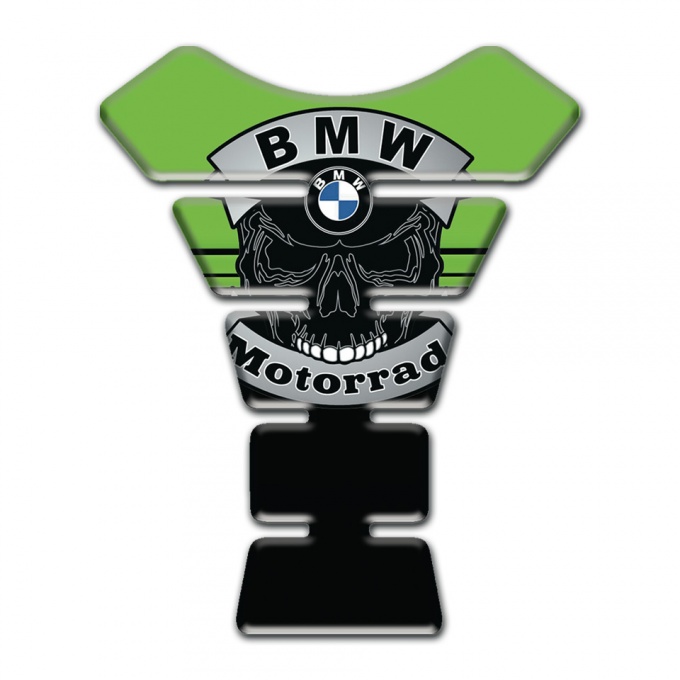 BMW Tank Protector Green Black Base with Skull Logo Motorrad edition 