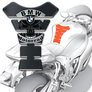 BMW Tank Guard Pads Classic Dark Design with Skull Logo Motorrad Edition 