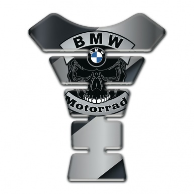 BMW Tank Pad Protector Grey Black Design with Skull Logo Motorrad Edition 