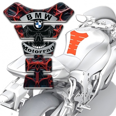 BMW Tank Protector Amazing Red Spider Web edition Motorrad Style 