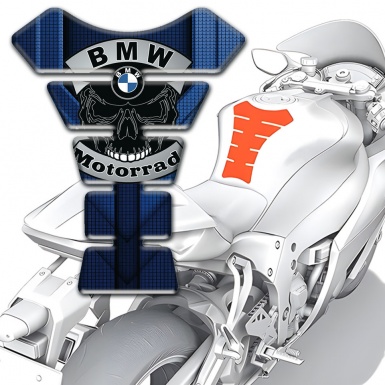 BMW Tank Guard Pads Iridescent Blue Black Base Motorrad Style 