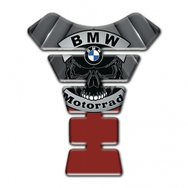 BMW Anti Slip Sticker Motorrad Style Tank Fuse with Skull Logo Design 