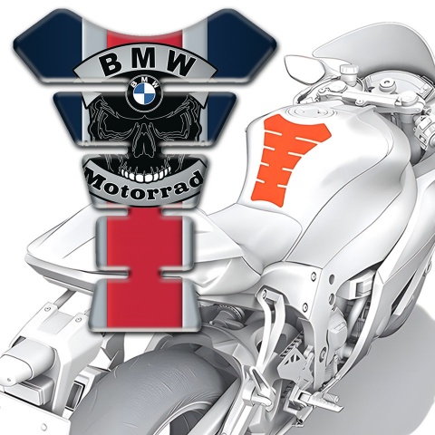 BMW Motorcycle Motorrad Editon Tank Protector with Skull Logo Style 