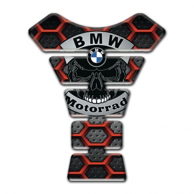 BMW Motorbike Tank Pad Motorrad Style with Skull Logo variant 
