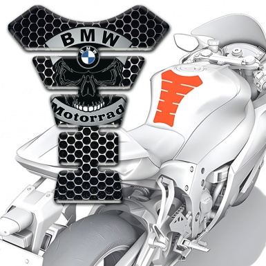 BMW Motorbike Tank Pad Motorrad Edition Perforated Steel Design 