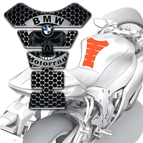BMW Motorbike Tank Pad Motorrad Edition Perforated Steel Design 