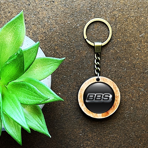 BBS Handmade Wood Keychain Black 3D