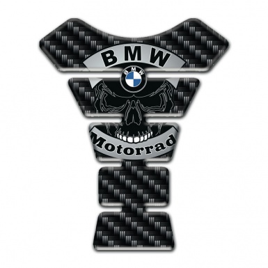 BMW Tank Fuse Dark Carbon Design with Skull Logo Motorrad Style 
