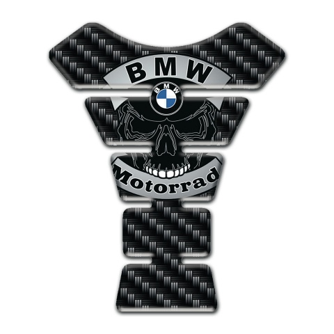 BMW Tank Fuse Dark Carbon Design with Skull Logo Motorrad Style 