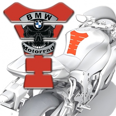 BMW Tank Fuse Skull Logo Red Base 