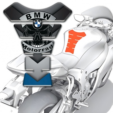 BMW Motorrad Premium Quality Tank Guard Pads Skull logo Type 