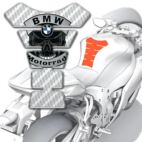 BMW Tank Pad Protector Motorrad Edition White Carbon Base 