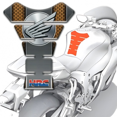 Honda Motorbike Tank Pad Grey with Honecomb Effect Base HRC Edition 