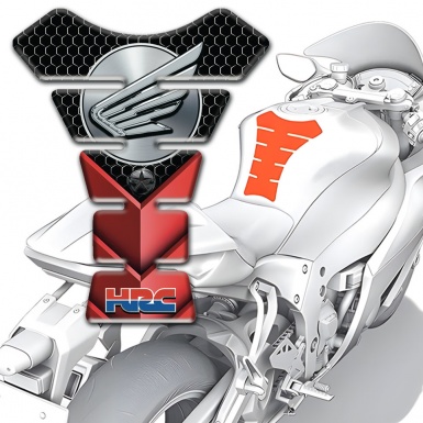 Honda Motorbike Tank Pad Silicone Sticker HRC Edition 