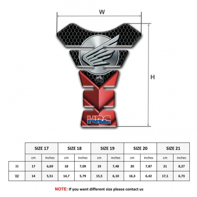 Honda Motorbike Tank Pad Silicone Sticker HRC Edition 