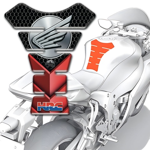Honda Motorbike Tank Pad Silicone Sticker HRC Edition 